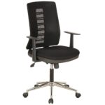 HMH-11566 Barselona Siyah Fileli Ofis Çalışma Koltuğu Krom Ayak