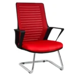 HMH-12083 Ary Kırmızı Fileli Misafir Koltuğu Krom U Ayak