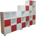 Kırmızı-Beyaz Sınıf Dolabı