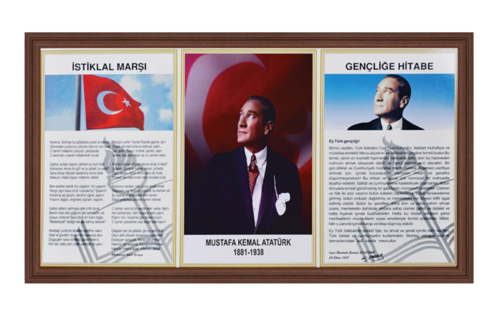 MDF Çerçeveler 3'lü Milli Levha - Görsel 1
