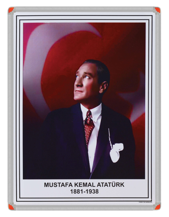 Metal Çerçeveli Atatürk Portresi - Görsel 1