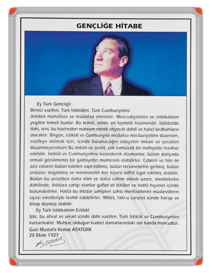 Metal Çerçeveli Atatürk Portresi - Görsel 2