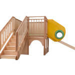 Montessori Ahşap Oyun Alanı Kaydırağı