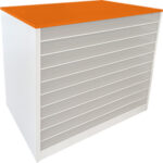 Turuncu  Fon Karton Dolabı