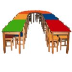 U Masa Altı Parçalı