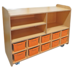 Üç Gözlü 10 Kutulu Dolap MDF