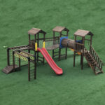 Üç Kuleli İki Kaydıraklı Oyun Grubu